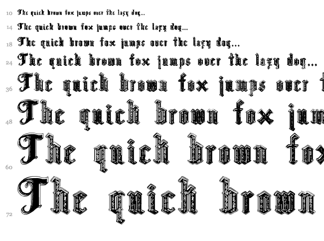 Pauls Blood Sweat & Tears font waterfall